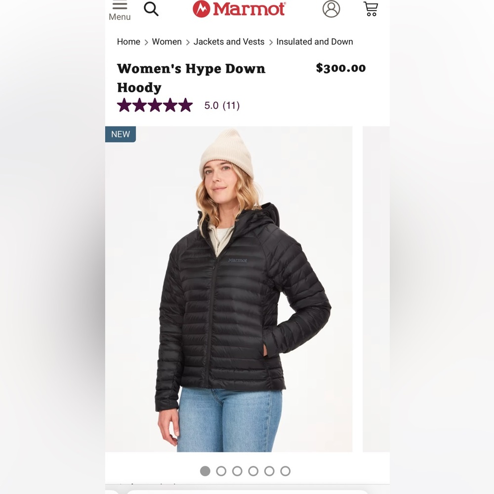 Marmot bubble jacket